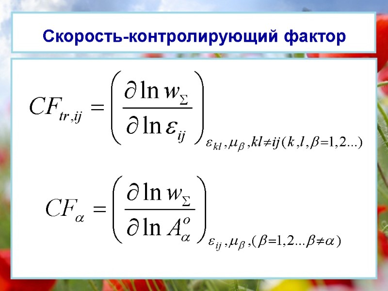 Скорость-контролирующий фактор